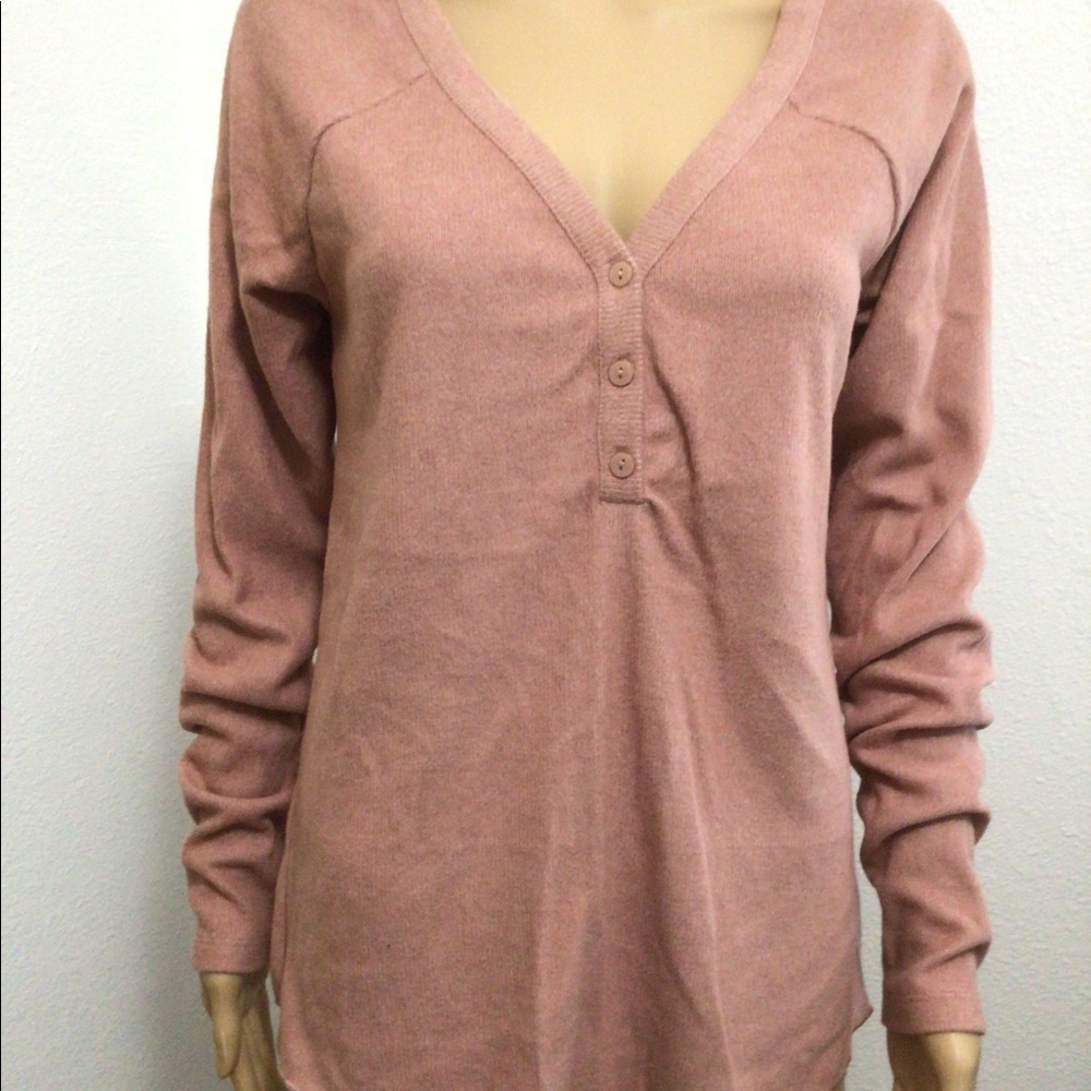 Thread by Target Cozy Rib Henley Shirt, Sz L